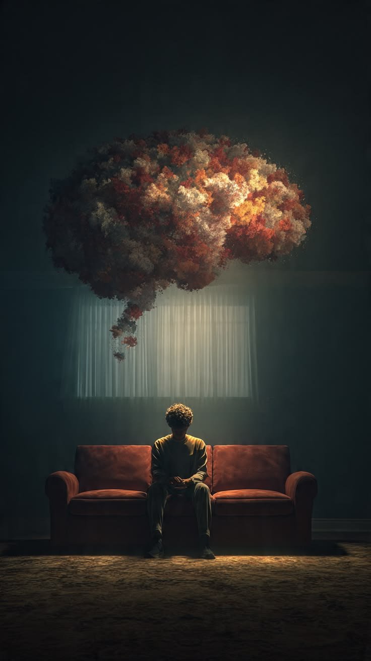 A lone and solitary boy sitting with his thoughts.